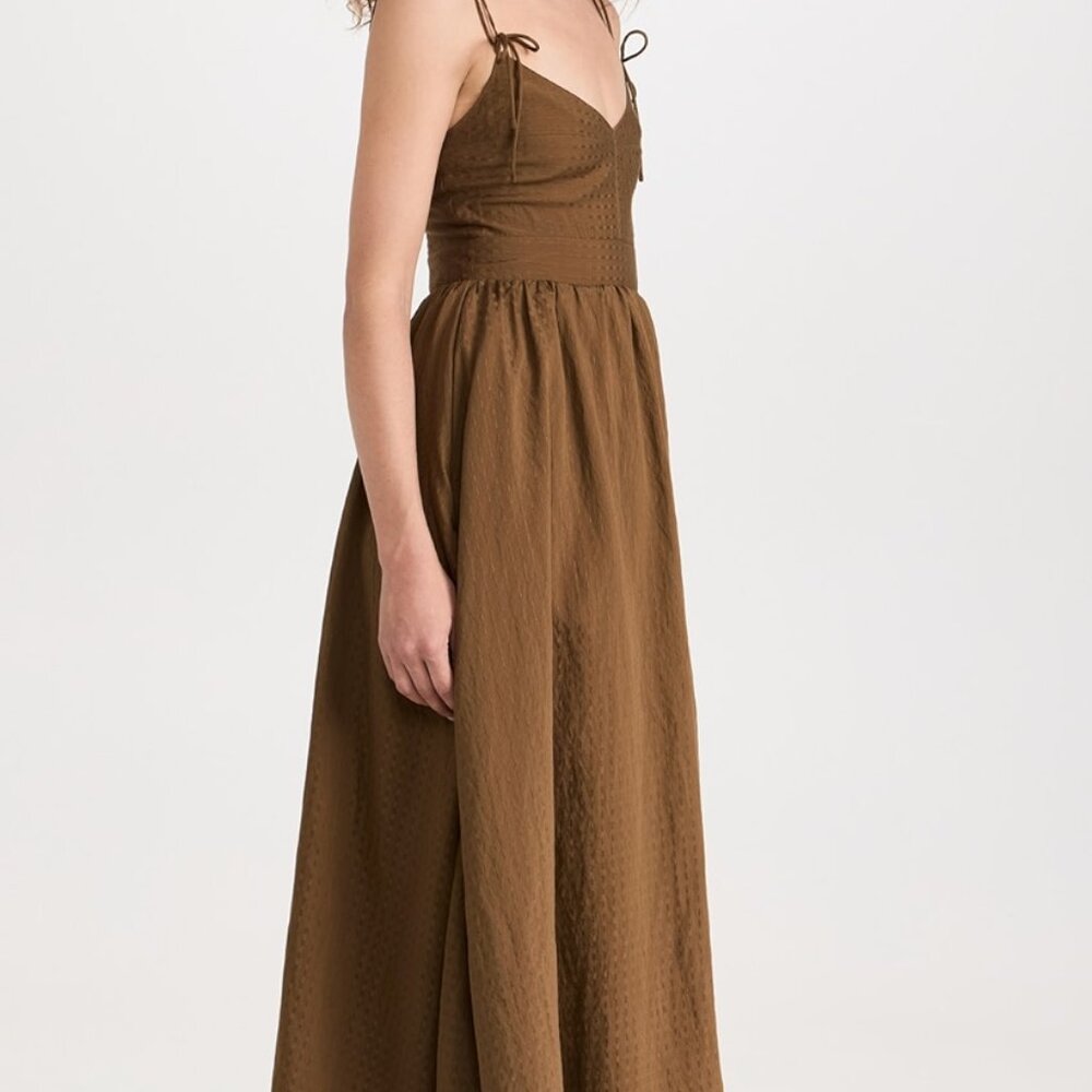 En Saison “Bree” Midi Dress in Olive (more of a brown than a green)